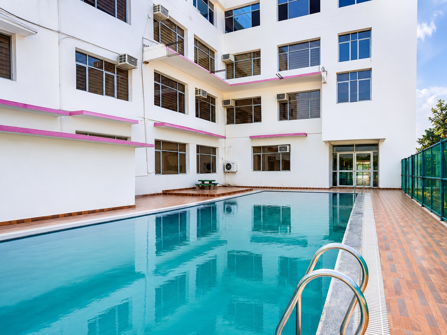 On-campus swimming pool — Ayodhya Road campus, VEDAM World School