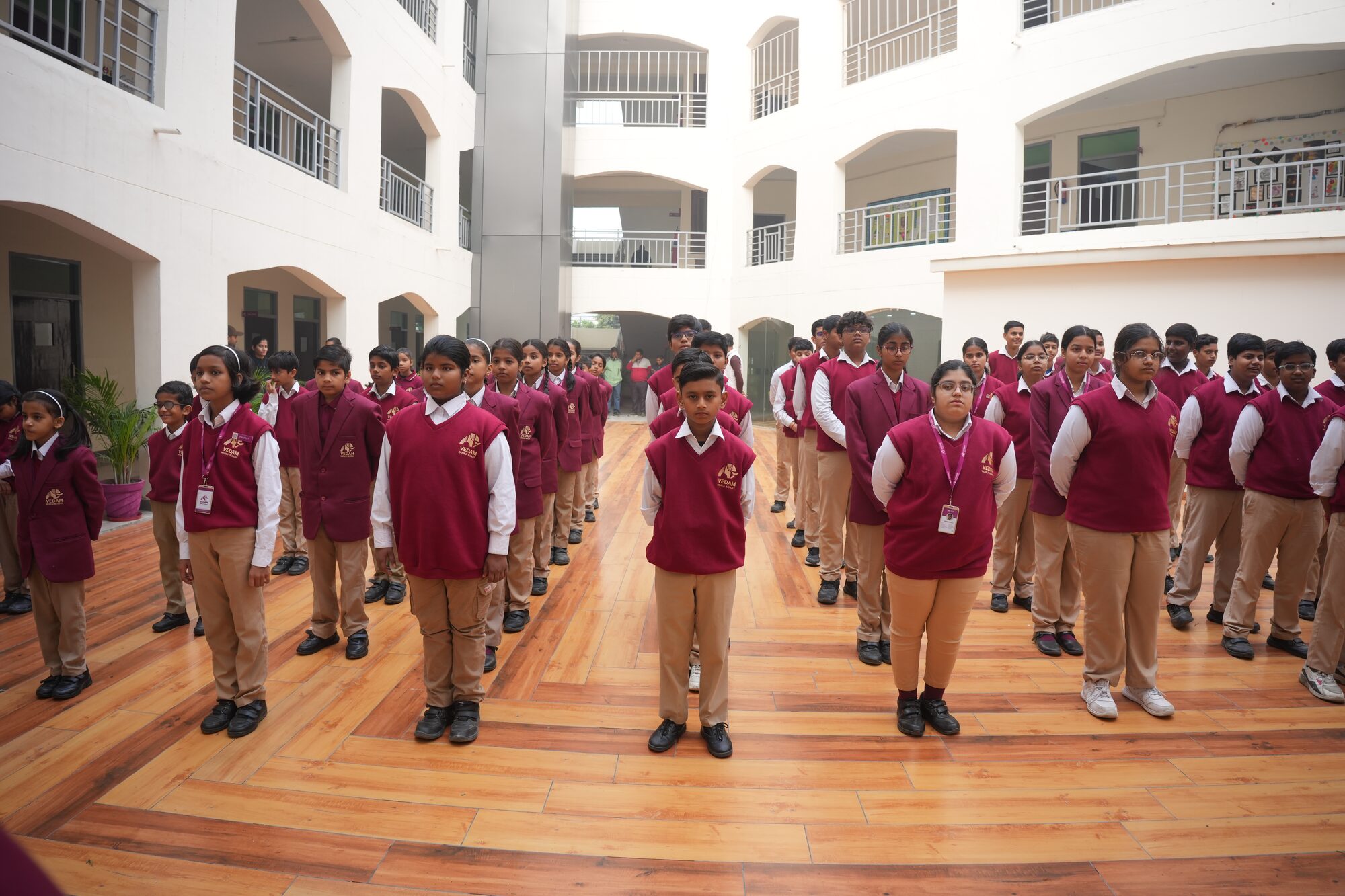 Assembly Line-Up — Sitapur Road campus, VEDAM World School